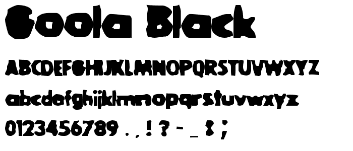 Goola Black font